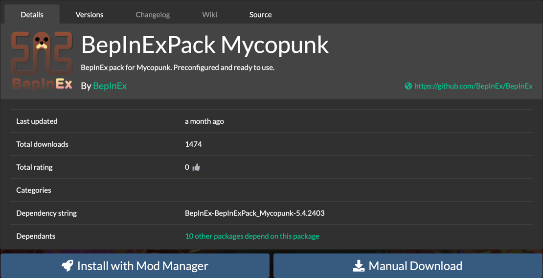 Downloading BepInEx