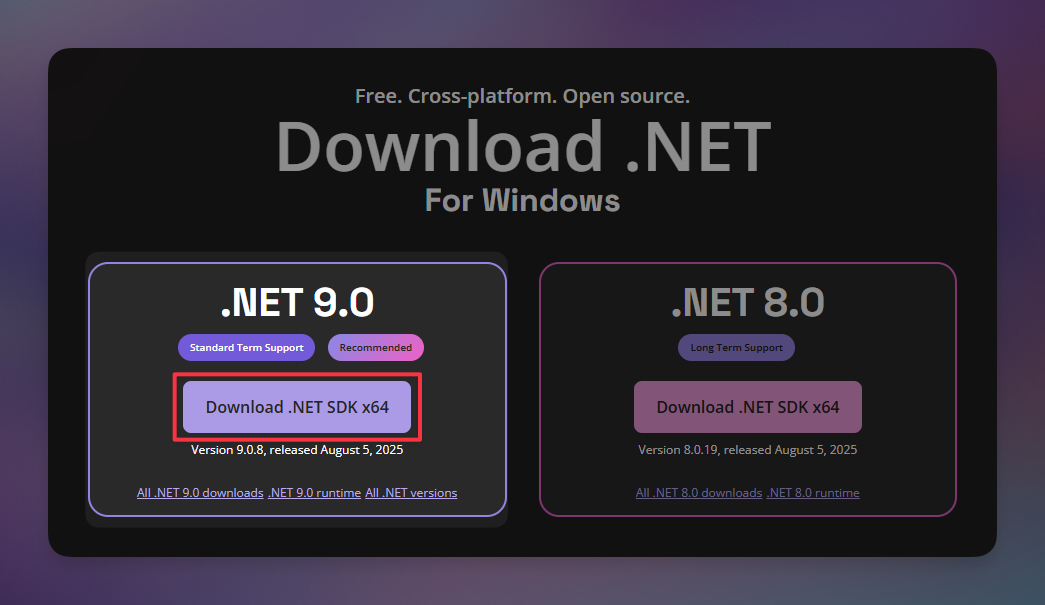 Download .NET SDK